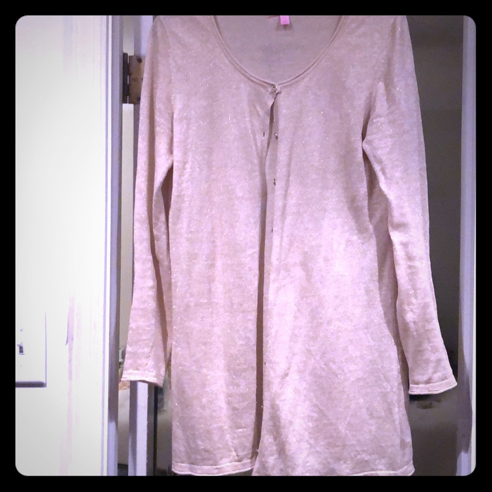 Lilly Pulitzer Gold button down sweater